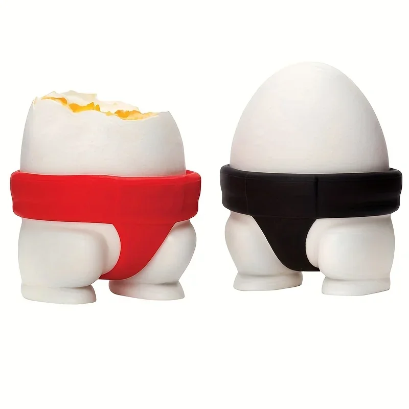 2PCS Funny Egg Storage Container with Poop Emoji Design, Creative Kitchen Organizer for Fridge & Table Display