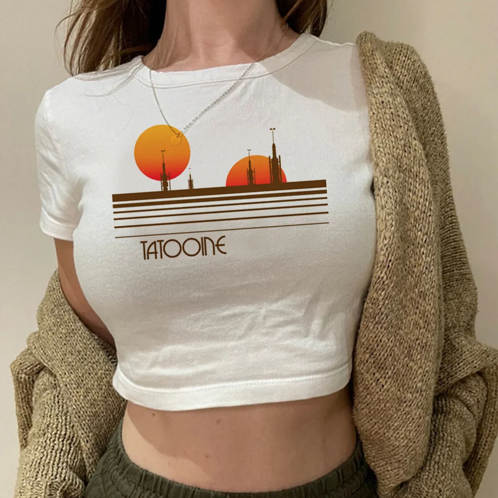 Tatooine fairycore aesthetic crop top Woman streetwear goth Kawaii 90s tshirt clothes