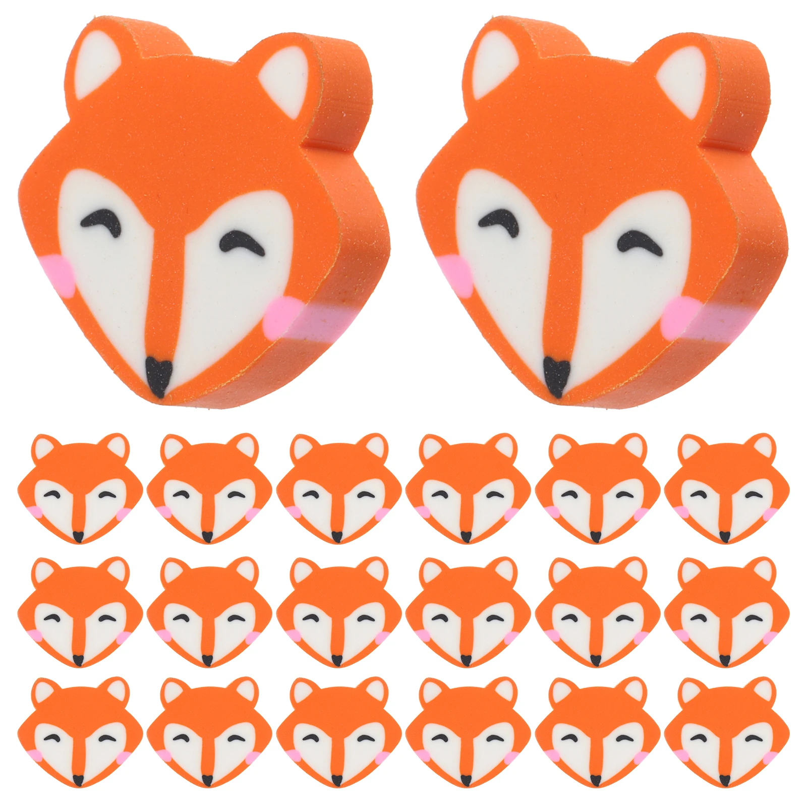 

50pcs Fox Cute TPR Material Bright Color Student Supplies School Accessories Holiday Eraser Multi Function Eraser Gifts