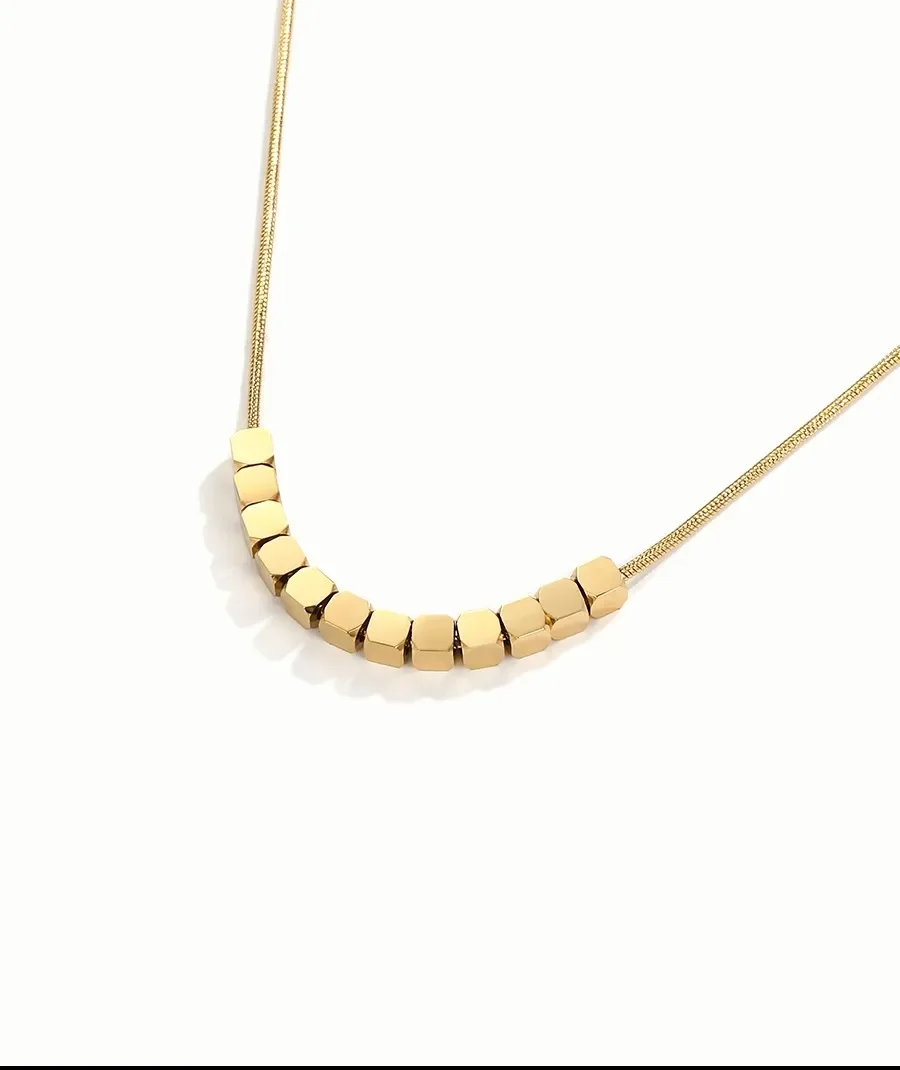 

Geometric Titanium Steel Necklace High-Quality Chain For Women Jewelry Birthday Gifts Modern With Exquisite Gift Box