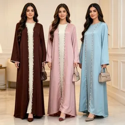 Morocco Muslim Dress Abayas Women Ramadan Embroidery Abaya Dubai Turkey Islam Kaftan Robe Longue Musulmane Vestidos Largos 2025