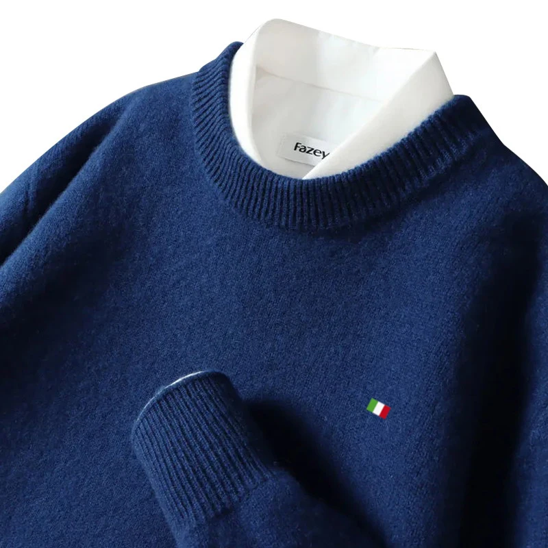 Maglione di lana abbigliamento da uomo autunno inverno visone Cashmere maglione tinta unita maglione lavorato a maglia a grana di riso di grandi dimensioni Base Casual allentata