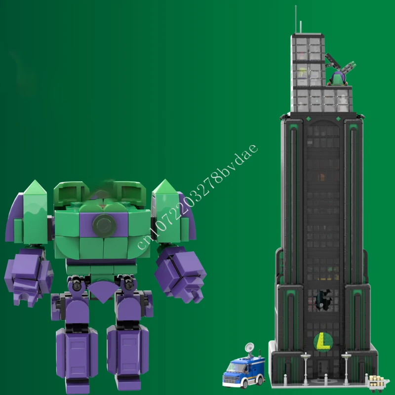 

7643PCS Modular Lexcorp Tower MOC Creative street view Model Building Blocks Architecture DIY Education Assembly Model Toys