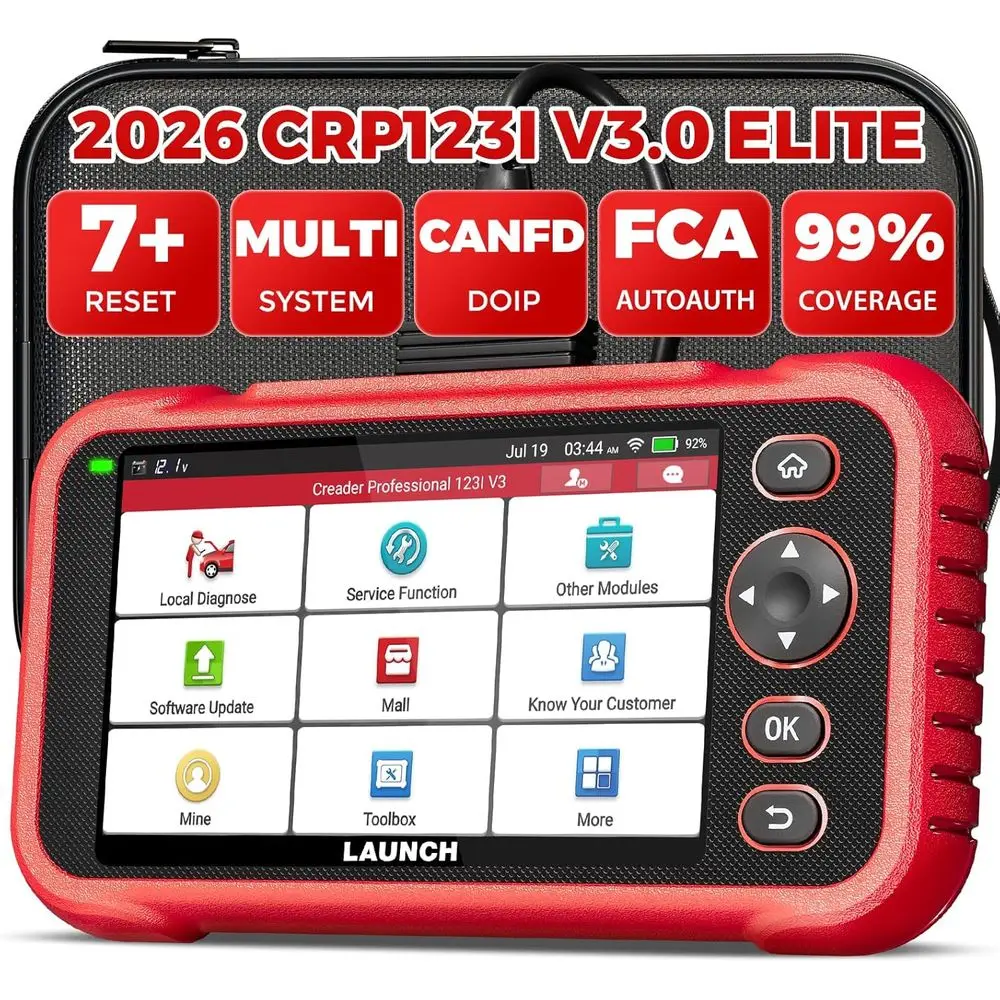 

2 Scanner CRP123I V3.0 Elite,2026 Lifetime Free Update Engine ABS SRS Transmission Scan Tool, Oil/Throttle/SAS/EPB/DPF/BMS Reset