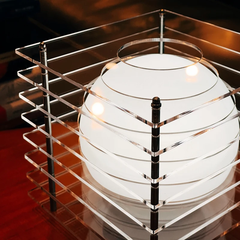 مصباح مكتبي فني من الأكريليك RGB قابل لإعادة الشحن مع تصميم عصري للمكتب، ديكور غرفة المعيشة