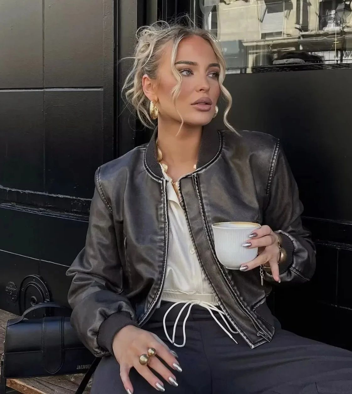 

Осенняя женская искусственная куртка, Новое поступление 2025 года, теплая короткая куртка-бомбер, женское пальто на молнии с длинным рукавом