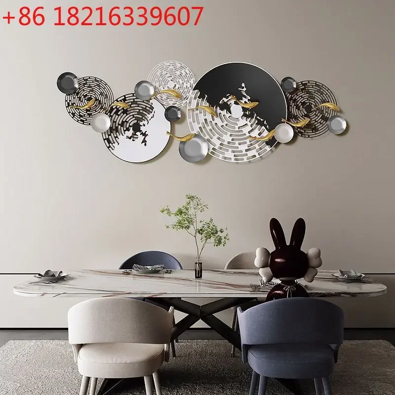 YAO new Chinese decorative pendant living room sofa background wall wrought iron wall hanging creative three-dimensional metal