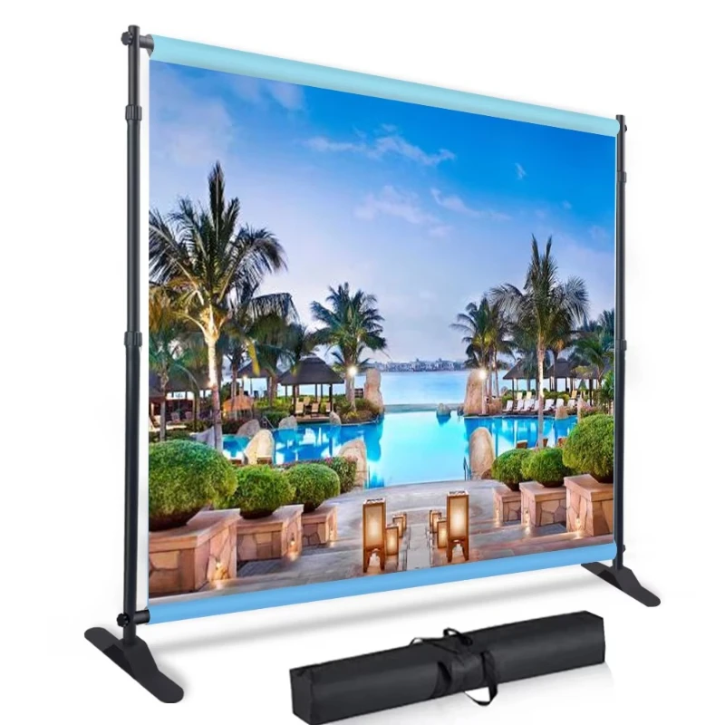 8 * 8 8 * 10 Heavy Duty Adjustable Portable Background Ladder and Repeat Banner Holder Large Format