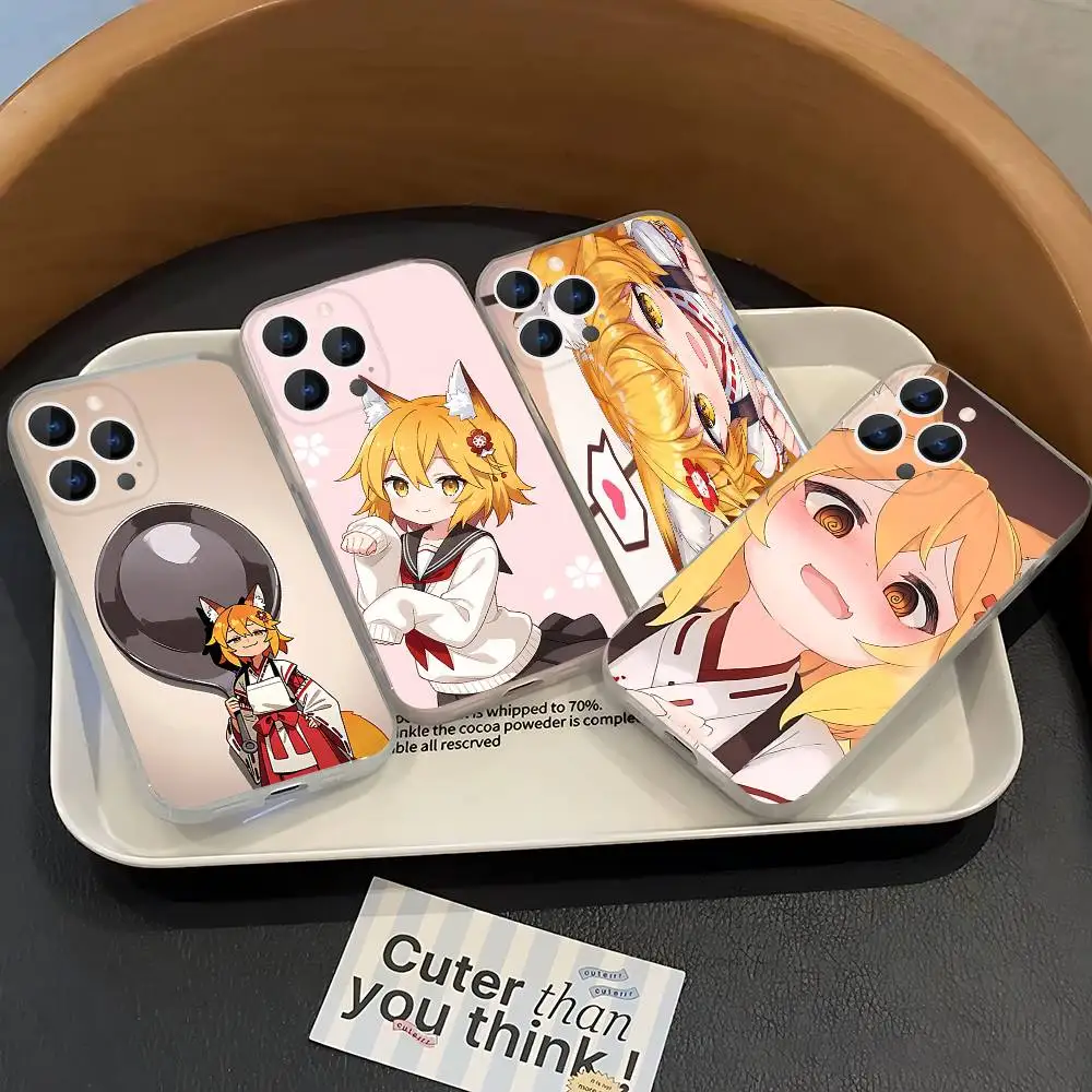 

Helpful Fox S-Senko San Phone Case For iPhone 17,16,15,14,13,12,11 Pro,Max,Plus,X,XS,XR,SE4,E Mini Transparent Soft Cover