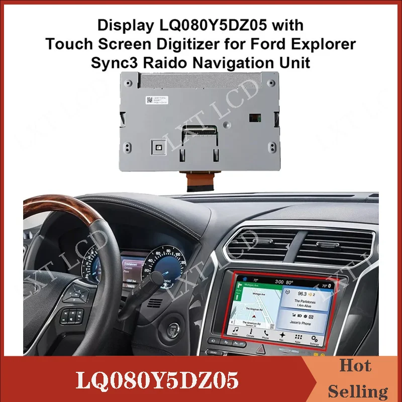 

Original 8 inch LQ080Y5DZ05 LCD With Touch Screen For Ford Lincoln Sync 3 2015-2022 Navigation Radio LCD