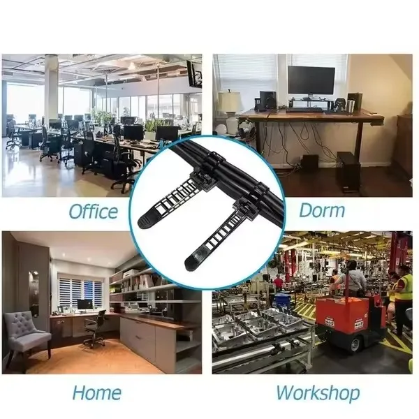 10/20 قطعة رباط للكابل جبل مقاطع قابلة للتعديل حزام ذاتي اللصق إصلاح حامل البلاستيك شبكة سلك سلك الطاقة سيارة المنظم المشبك #5