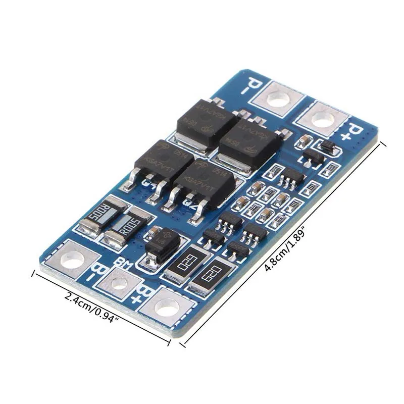 BMS 2S 10A 7.4V 8.4V LiFePO4/Lithium Battery Charge Board with Balance Equalizer Short Circuit Protection for LED Power Supply