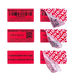 Red 100pcs Warranty Protection Sticker 1.57