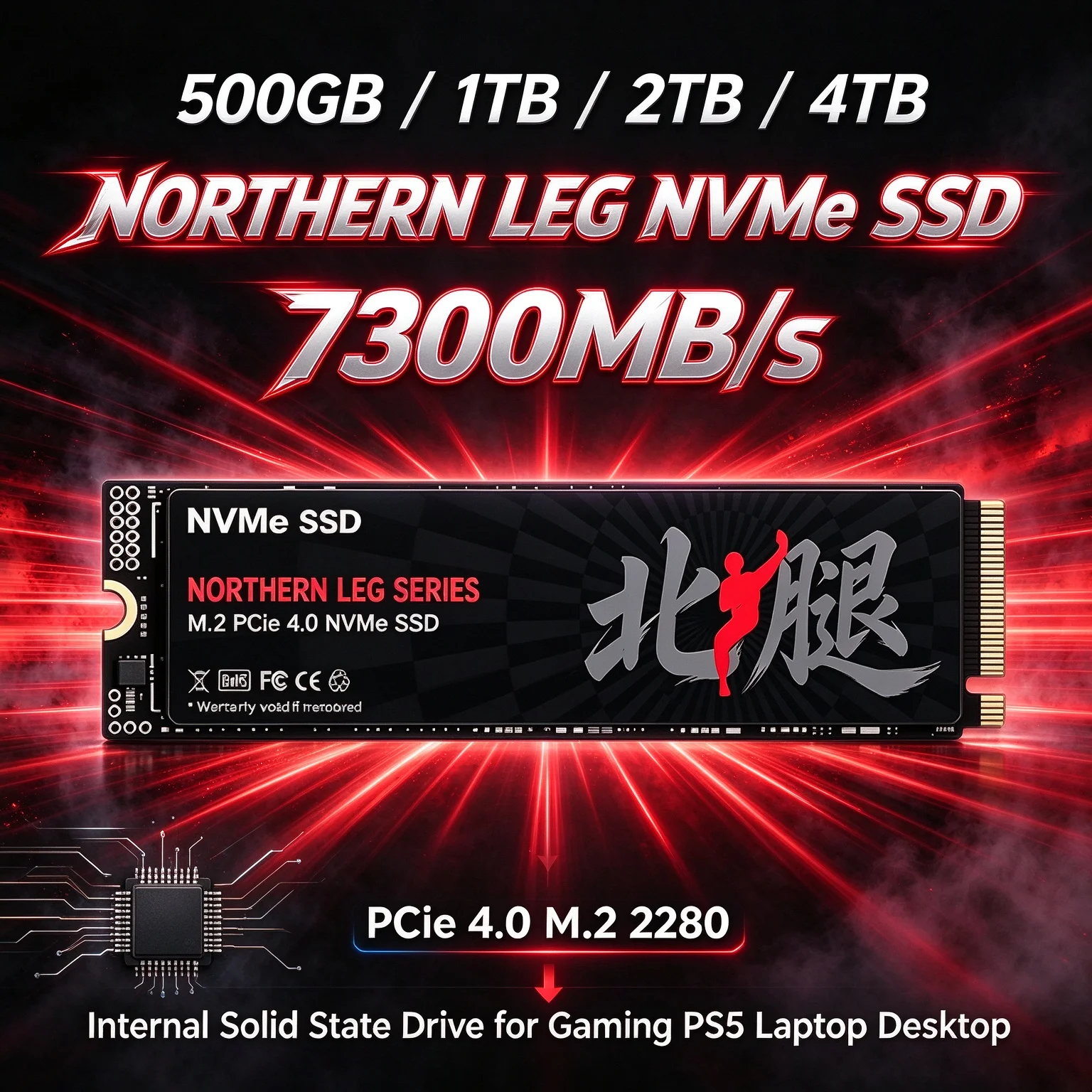M.2 Nvme 4Tb Pcie 4.0 Ssd - PCIe 4.0 M.2 2280 NORTHERN LEG