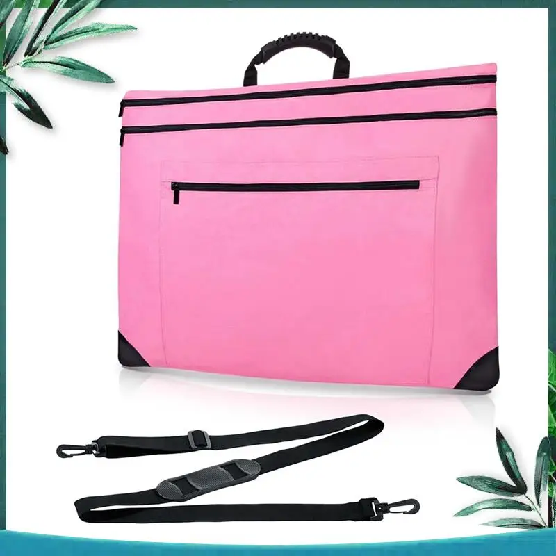 (ใหม่) กระเป๋าเอกสารศิลปะน้ําหนักเบากระเป๋าถือกันน้ําพร้อมไหล่และที่จับที่แข็งแรงสําหรับการร่างภาพโปสเตอร์และภาพวาด