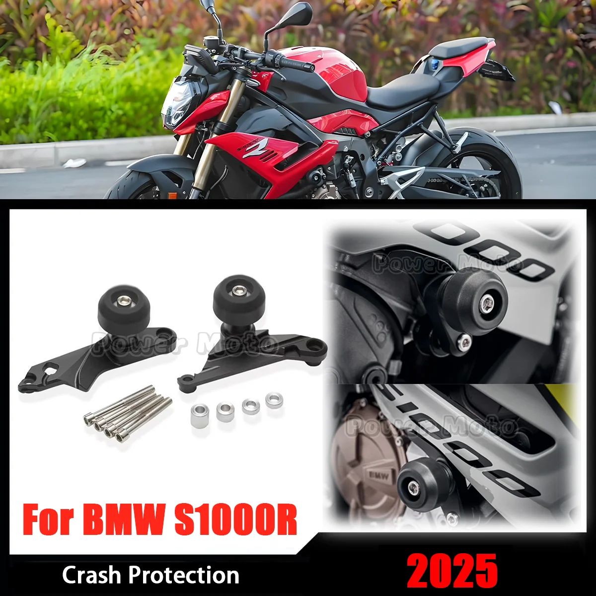 

Motorcycle Accessories Frame Sliders Falling Crash Protector Guards Pad For BMW S1000R s 1000r S 1000R 2025 s1000R 2025