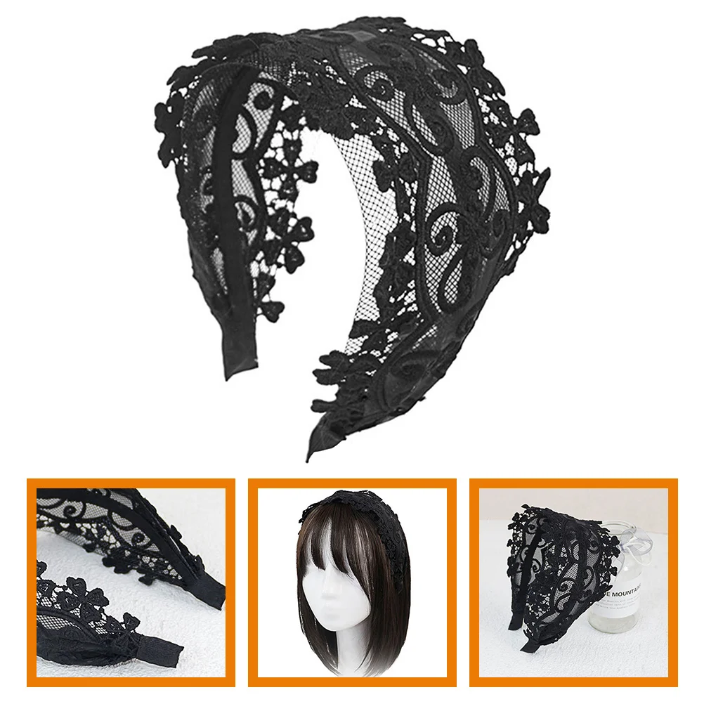 Lightweight Hairband Women Lace Headband Wide Headbands for Scarf Charming Vintage Hoops Cloth Girl Accessories