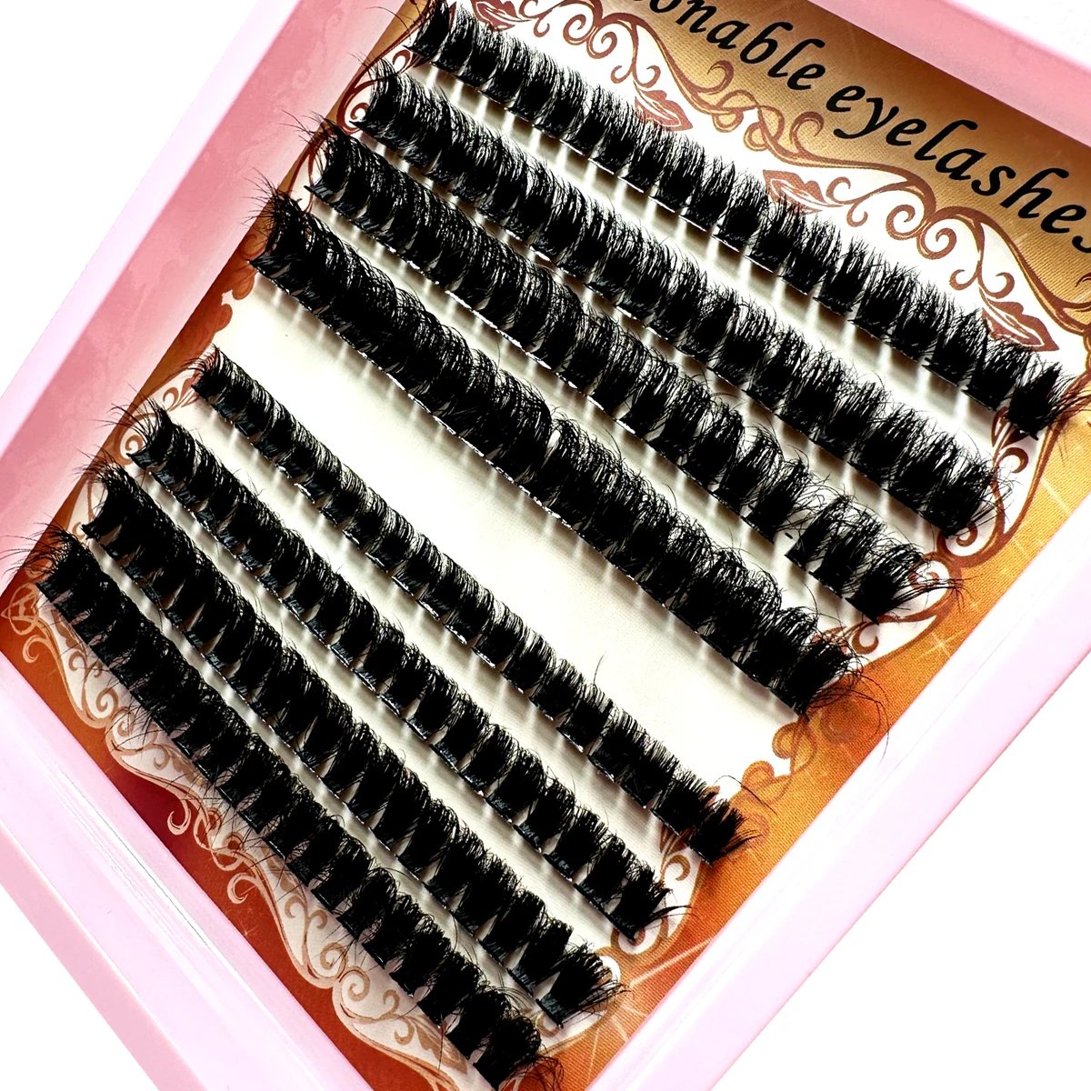 8Rows DIY 5D Fluffy Lash Clusters 80D/100D Thick Eyelash Clusters Wispy Individual Lashes 8-16mm Cluster Eyelash Extension