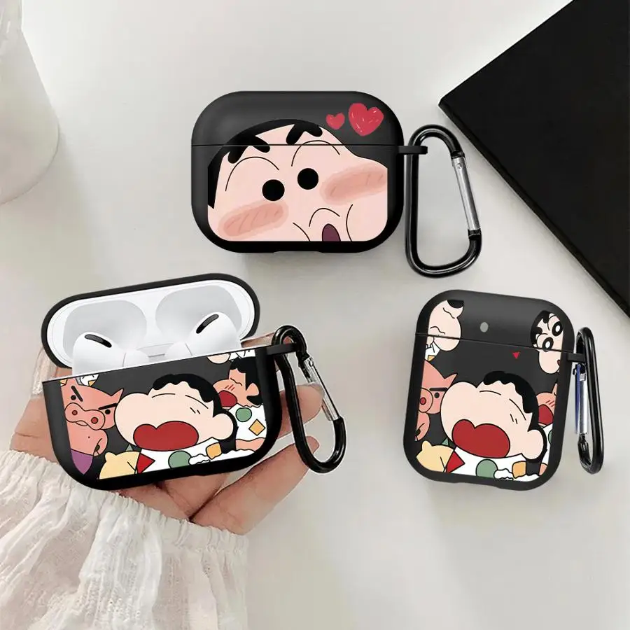 Cartoon Crayons Shinchan Kopfhörerhüllen Schutzhülle für Airpods 3 Pro2 4 Pro3 2 1 Pro