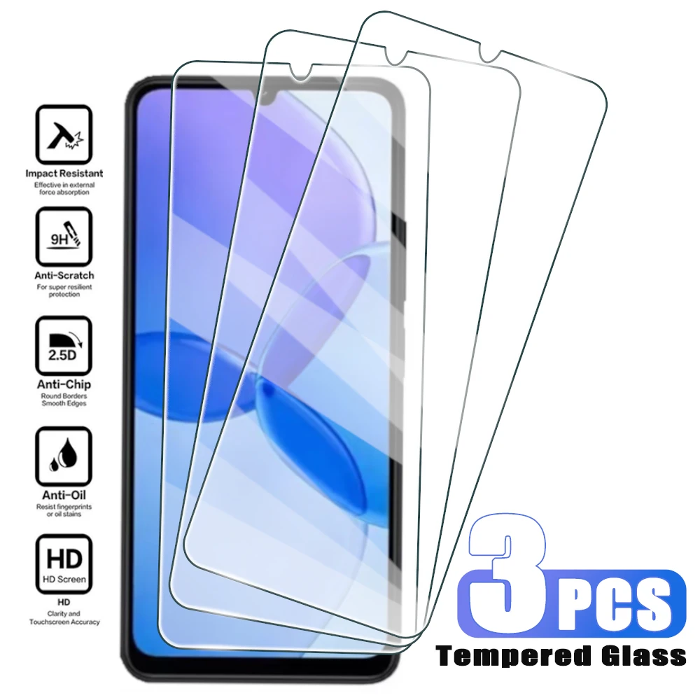 3PCS Tempered Glass Film for Xiaomi Redmi 8 9 10 12 13 4G 5G 8A 9A T 9C 10C 12C 13C 10X 12S 13R Screen Protector