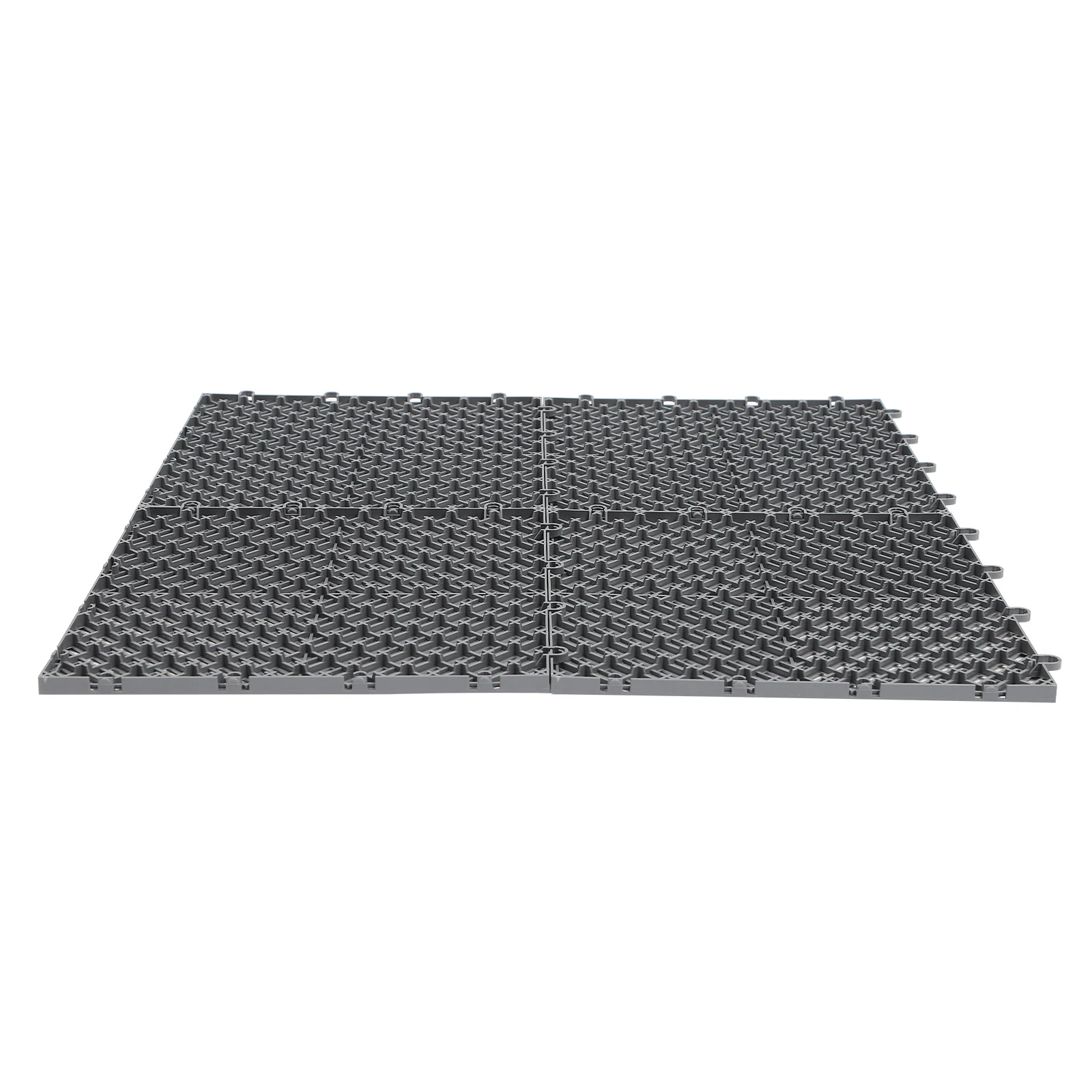 

A Set of 25 Pcs Interlocking Tiles,12'' X 12'' PP Drainage Interlocking Flooring Tiles,Non-Toxic Neat Gear Edges Mats,Anti-Slip
