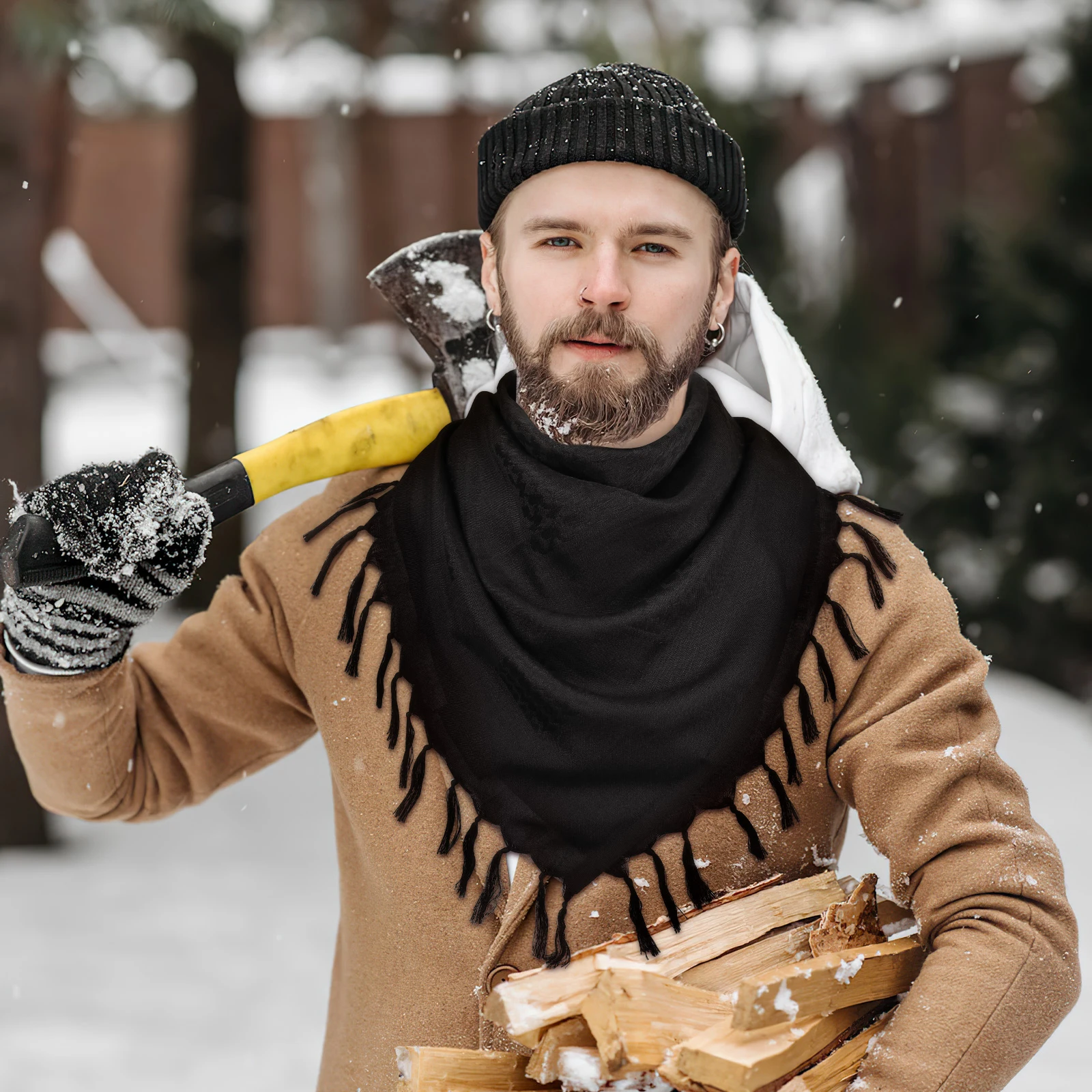 

Классический арабский шарф Shemagh, хлопковая шаль на голову, мягкий, легкий, дышащий, теплый шарф на шею для мужчин и женщин, зимний кемпинг