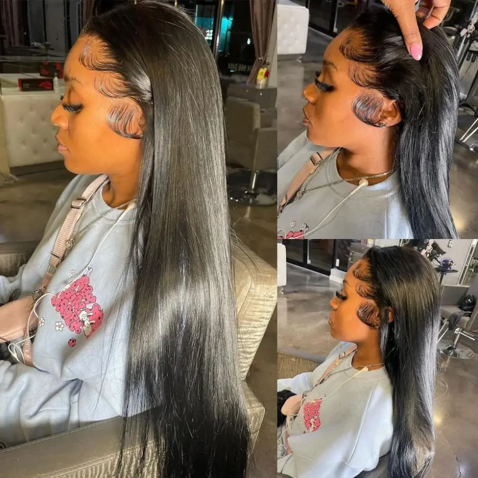 Włosy Jarin 32 calowe koronkowe przednie ludzkie włosy peruki kości proste 13x4 13x6 koronkowe brazylijska peruka czołowe dla kobiet 4x4 zamknięcie koronki