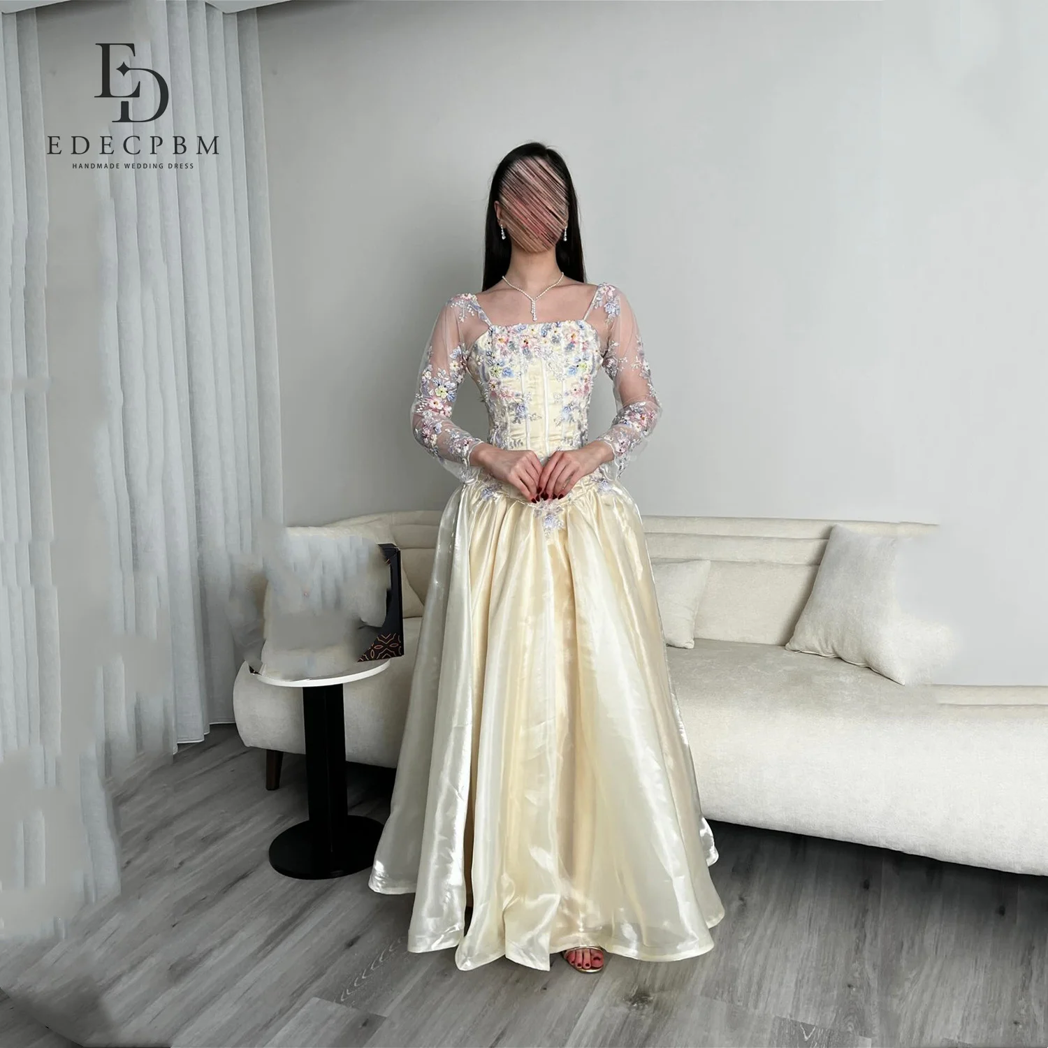

EDECPBM Customized Luxurious Women's Evening Dresses Brands Elegant Party Dresses for Special Occasions Vestidos De Festa A-line