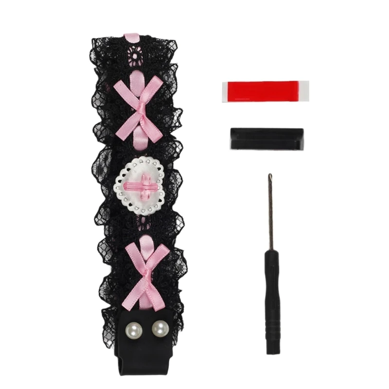 F68Cレースナイロンストラップ用メカニカルキーボードのためのシンプルな牧師装飾ストラップPUネジテープ