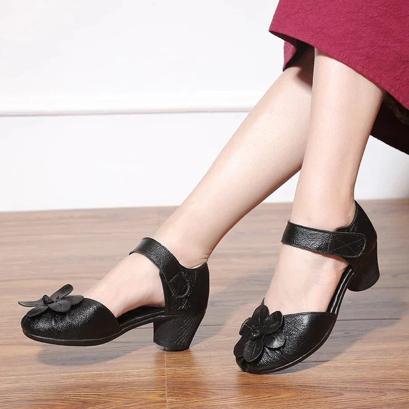MVVJKESummer Slides Women\'s Heeles Luxury Brand Pumps Breathable Shoes Ladies Office Heels Fashion Style