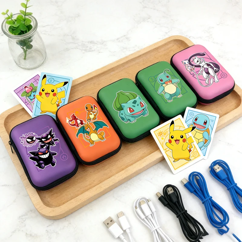 

Коробка для хранения карт Pikachu Charmander, защитные чехлы для карт, для настольных игр, таро, покера, разноцветные, подарки на день рождения