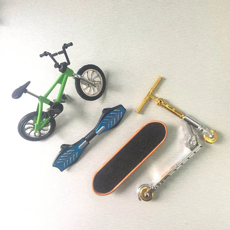 Finger Skateboard Toys Set para Crianças, Simulação Modelo de Bicicleta, Desktop Game, Brinquedos Acessórios, Alívio do Estresse Infantil