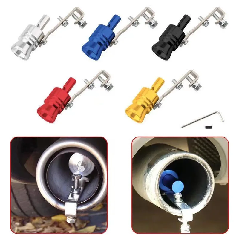 Universal Car Motorcycle Exhaust Turbo Whistle Sound Simulator Modified Tail Throat Exhaust Pipe Turbo Sound Whistle Muffler