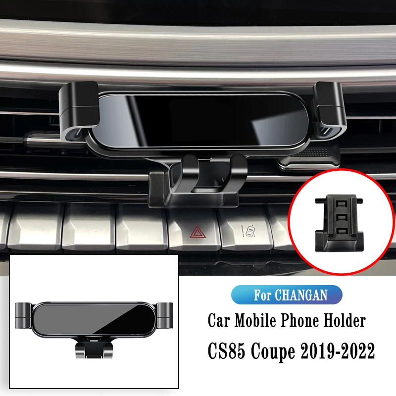 

Car Mobile Phone Holder Air Vent Clip GPS Stand Gravity Navigation Bracket For Changan CS85 Coupe 2019-2022 Car Accessories