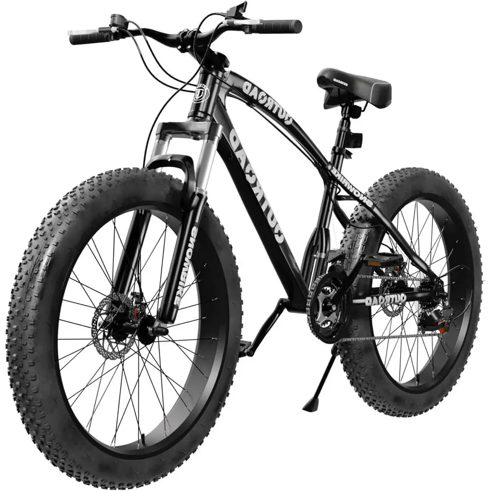 

Mountain Bike 26 4 Tire, 21-Speed, Carbon Steel, Disc Brakes, Front Suspension for Men & Women