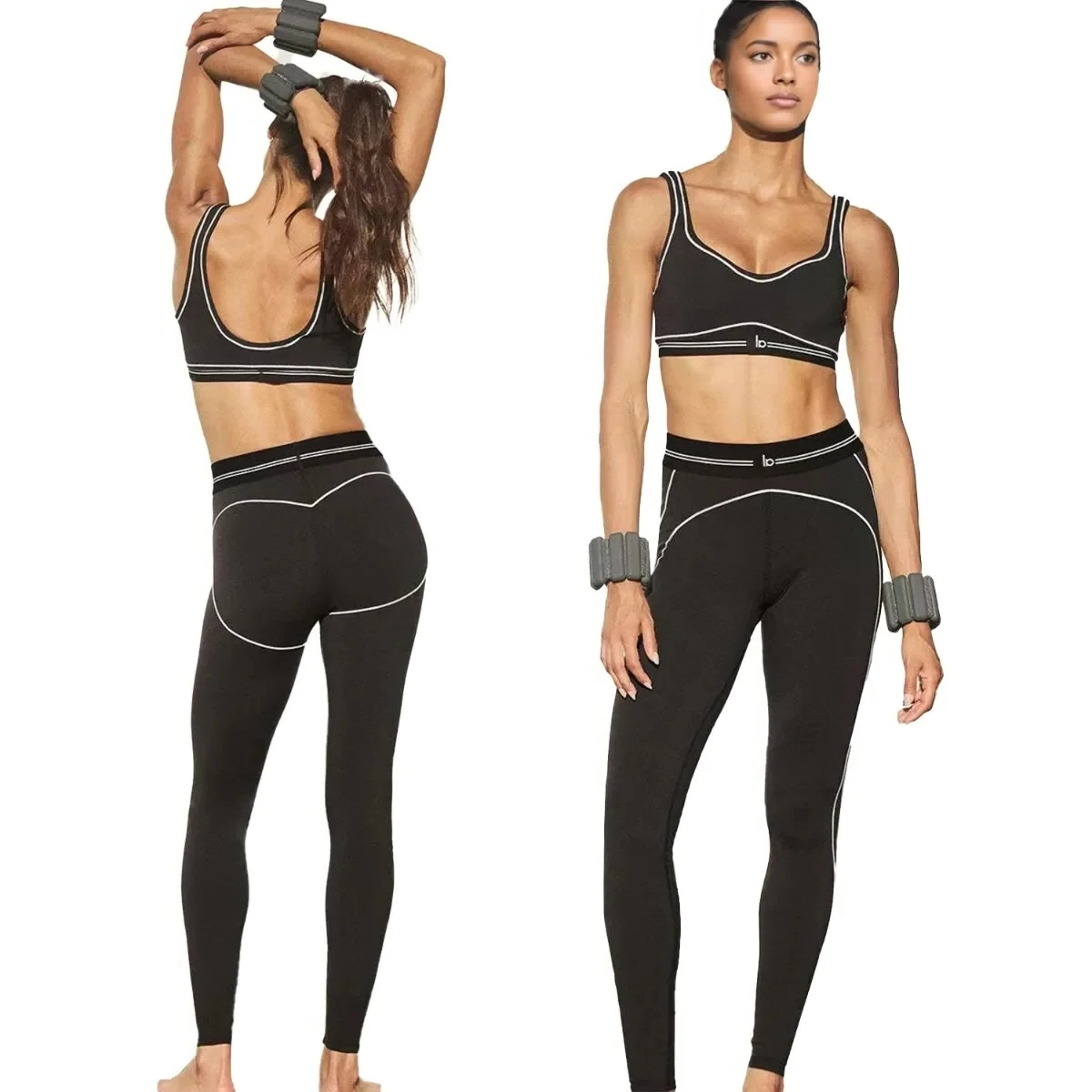

Two-Piece Yoga Set Fitness Outfit Breathable Moisture Wicking Stretchy Lightweight