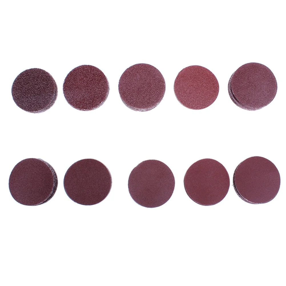 100 قطعة من وسادات الصنفرة الدائرية مقاس 2 بوصة من ورق الصنفرة المستدير المواد الكاشطة غير المنسوجة لتنظيف السطح ومزج الحواف
