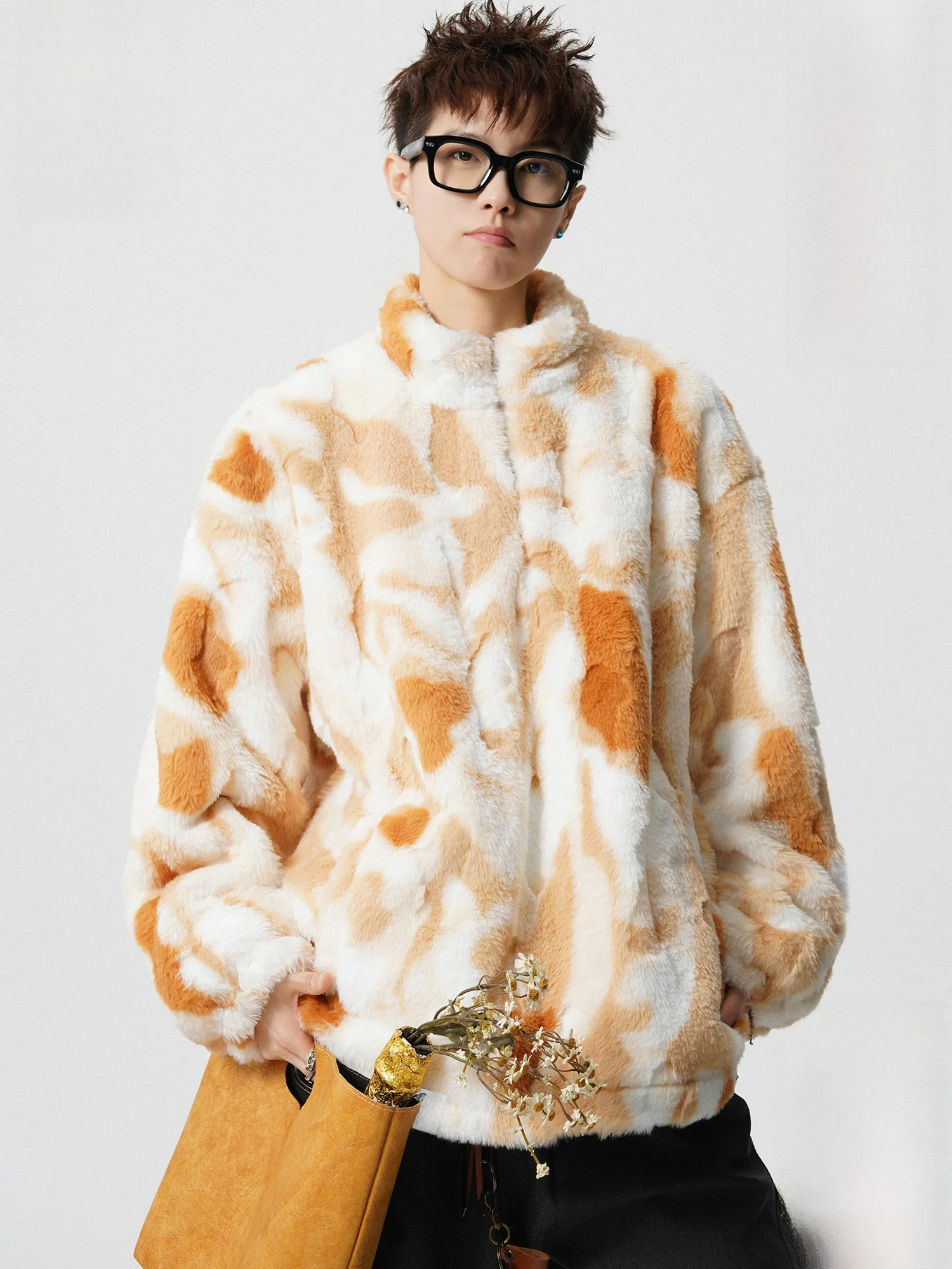 

Мужская теплая куртка Paul Frank с флисовой подкладкой, воротником-стойкой, из хлопка, на молнии, для повседневной носки, зимняя, из овечьего вельвета