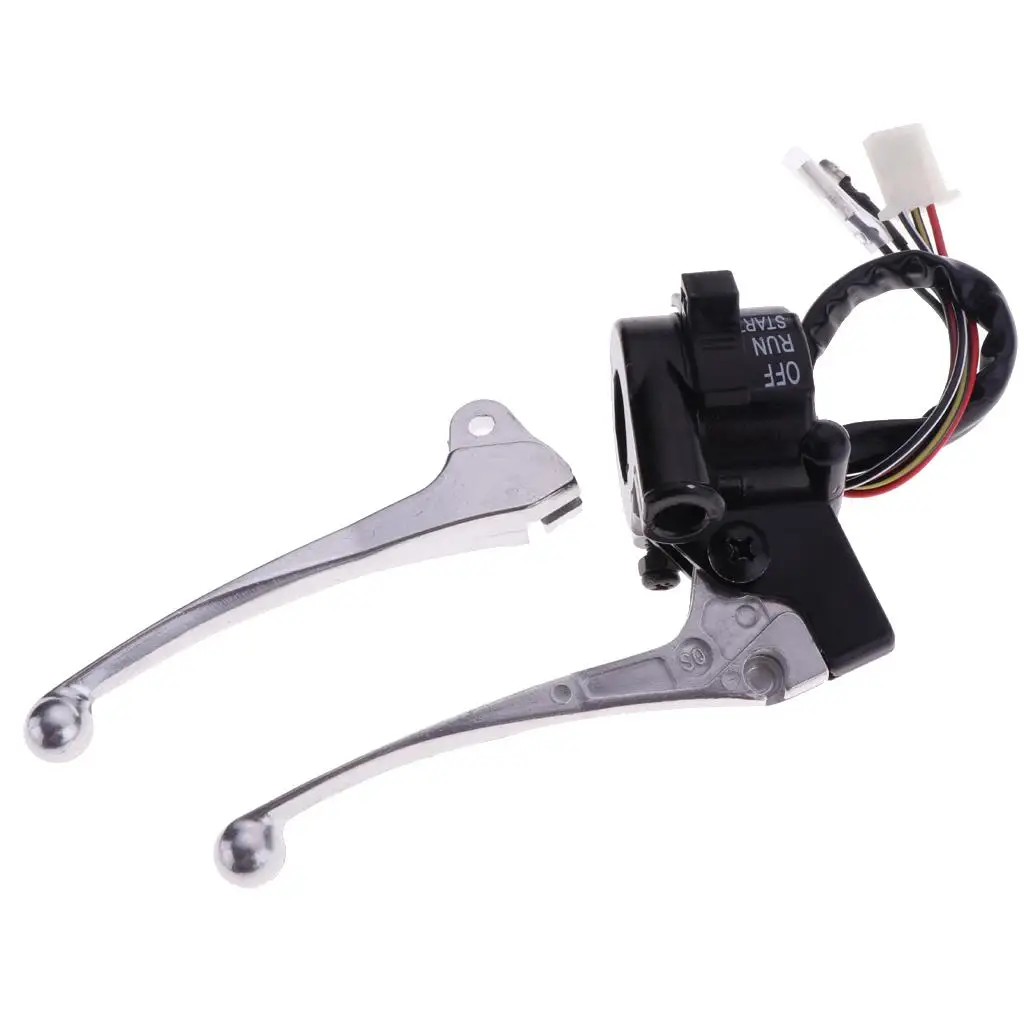 Motorcycle Start Kill Switch Control Black Metal Brake Lever Assembly for Yamaha PW50 Y-zinger Model
