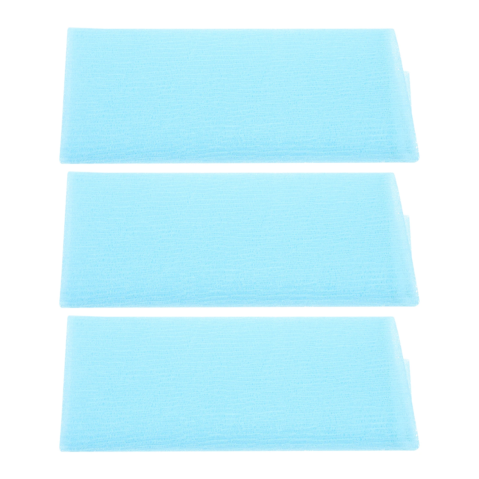 

3pcs Exfoliating Bath Towel Long Strip Body Cleaning Foam Scrubber Washcloth Lightweight Portable Nylon Towels Shower Bathing