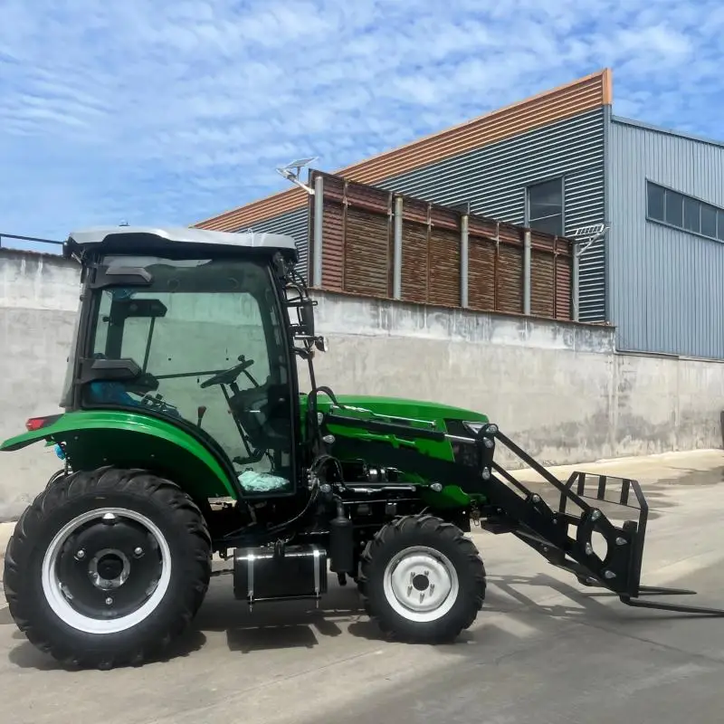 Agricultural Four-Wheel Drive Red 604 Tractor Greenhouse Orchard Rotary Tiller Ditching Sowing Weeding Multifunctional