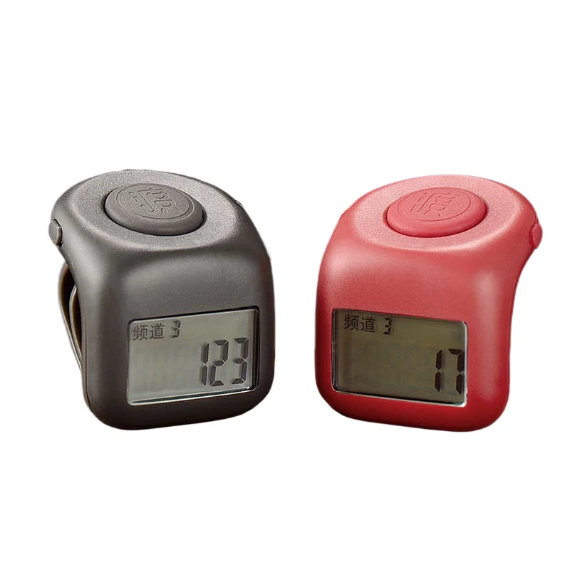 Handheld electronic digital display counter, ring-shaped, with luminous function, for pedestrian flow counting