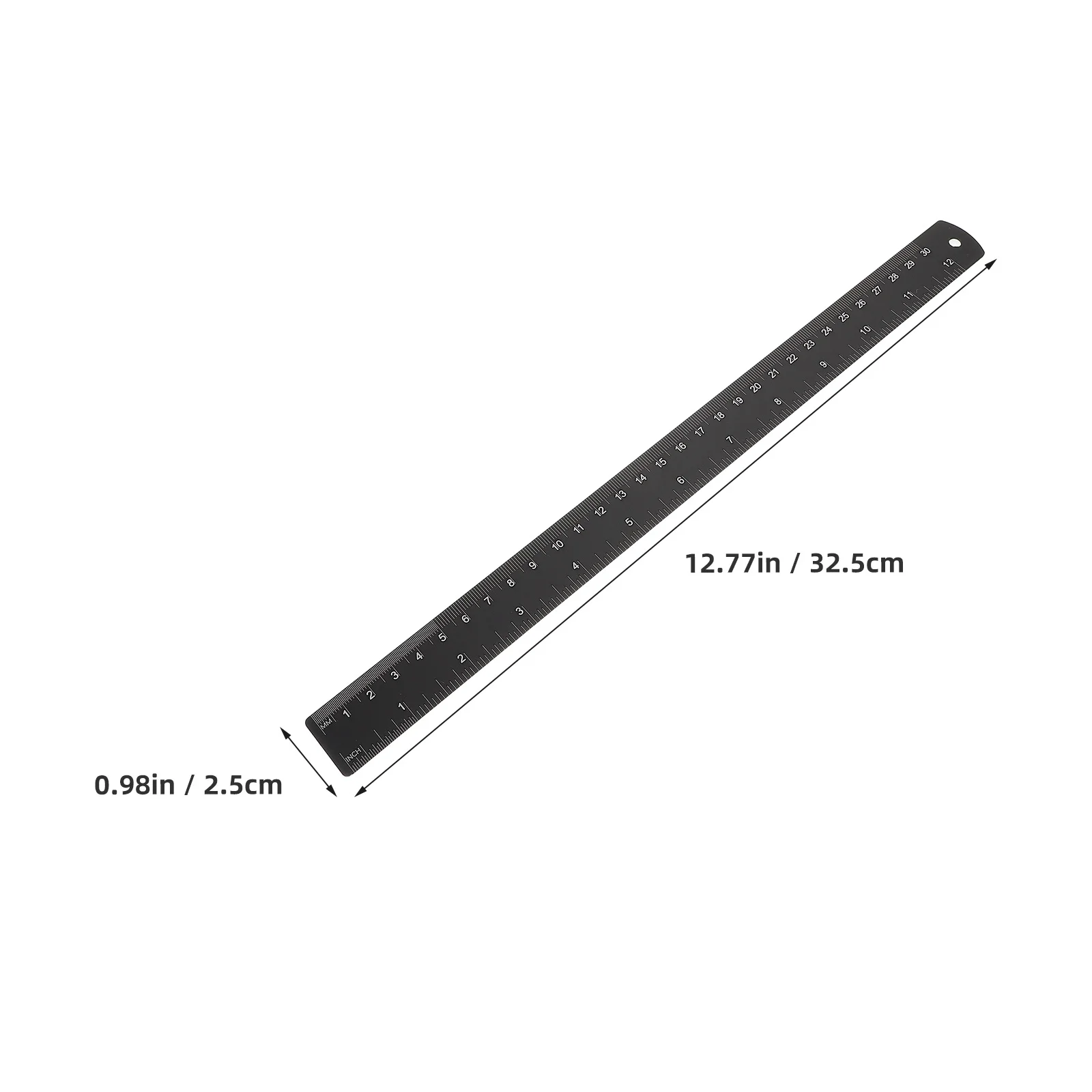 2Pcs Precision Aluminum Alloy Ruler Metal Straight Edge for Woodworking Modeling Measuring Marking Multifunctional