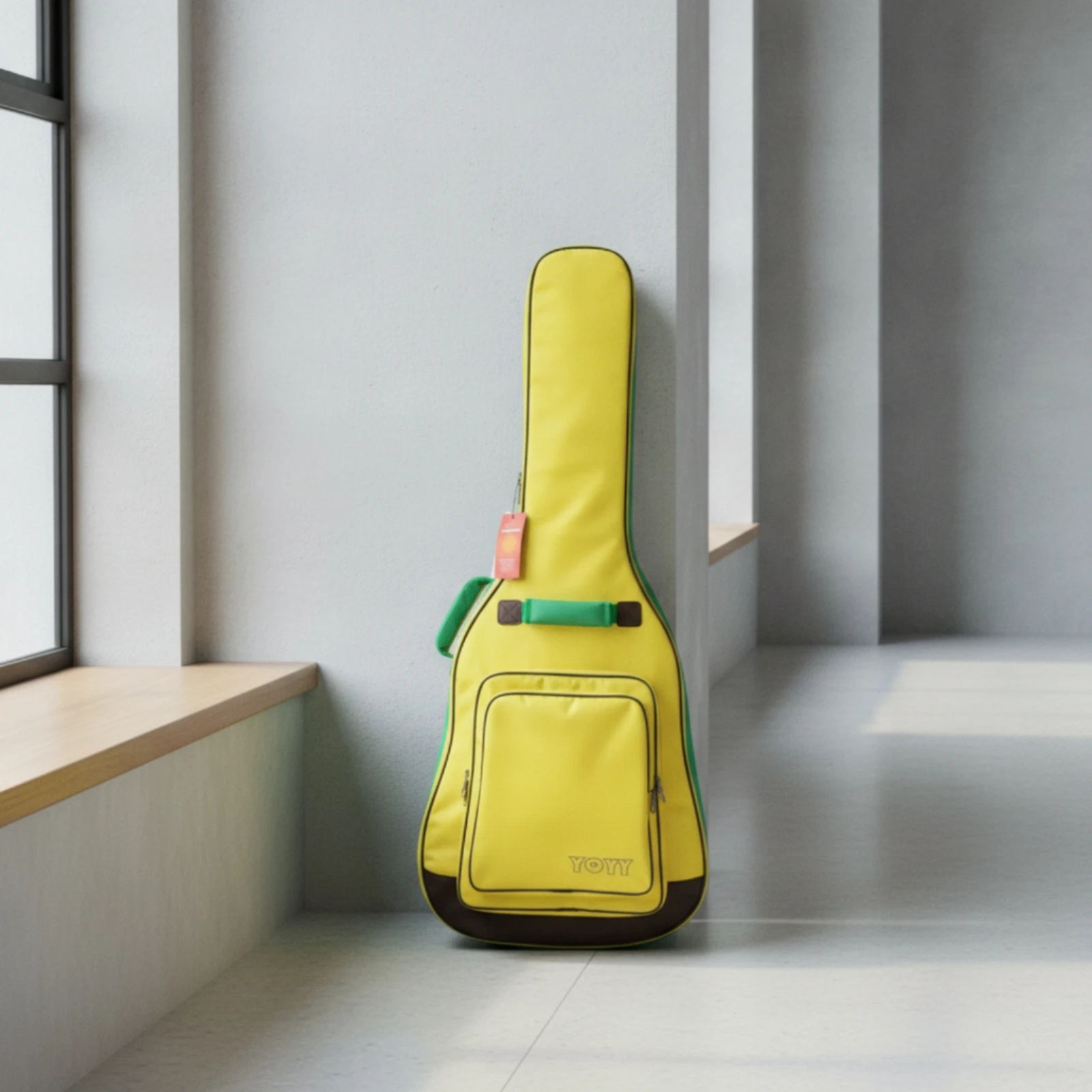 Folk Guitar Bag Thick Padding Acoustic Guitar Bag Hands-Unencumbered Travel-Ready for Guitarists, Lessons, Rehearsals