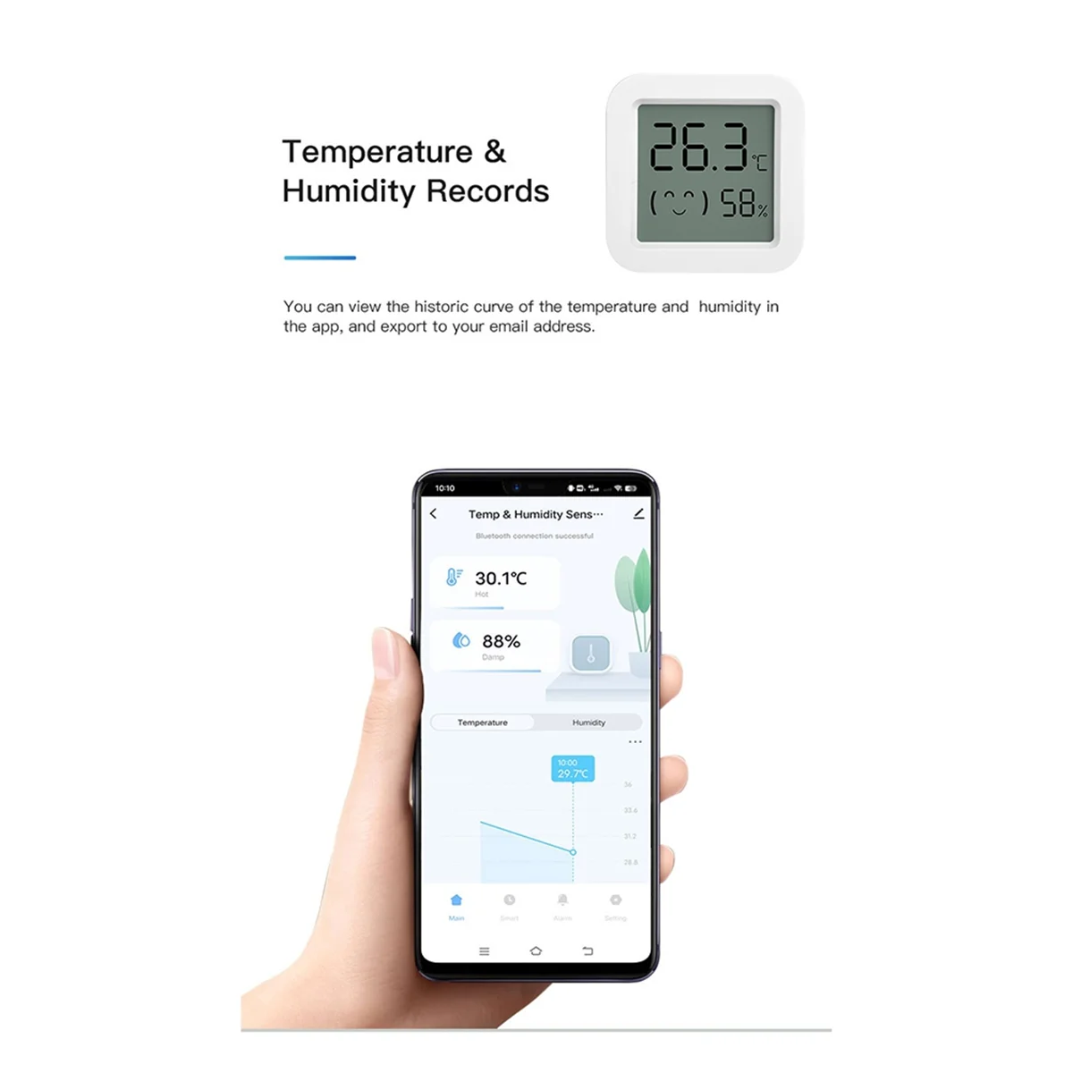 FEB-Tuya Zigbee Temperature Humidity Sensor Mini LCD Digital Display APP Remote Control Thermometer