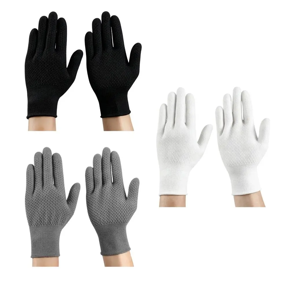 12 Pairs Pineapple Antique Work Gloves Breathable Wear-Resistant Textured Work Mittens Solid Color Comfortable