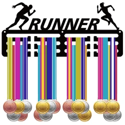 1PC Running Medal Hanger Display for Wall Home Badge Race Marathon Running Medalist Black 11.4x5.1 Inch