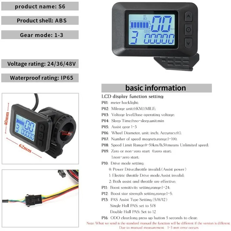 A26F-Electric Bike Brushless Motor Controller 500W With LCD Display For Electric Bicycle Scooters