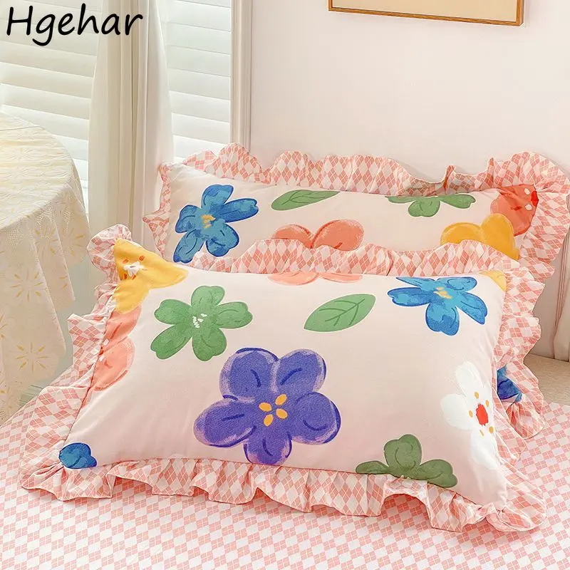 

Sweet Pillowcase Washable Household Universal Comfortable Skin-friendly Students Dormitory Protective Ruffles Fashion Dust-proof