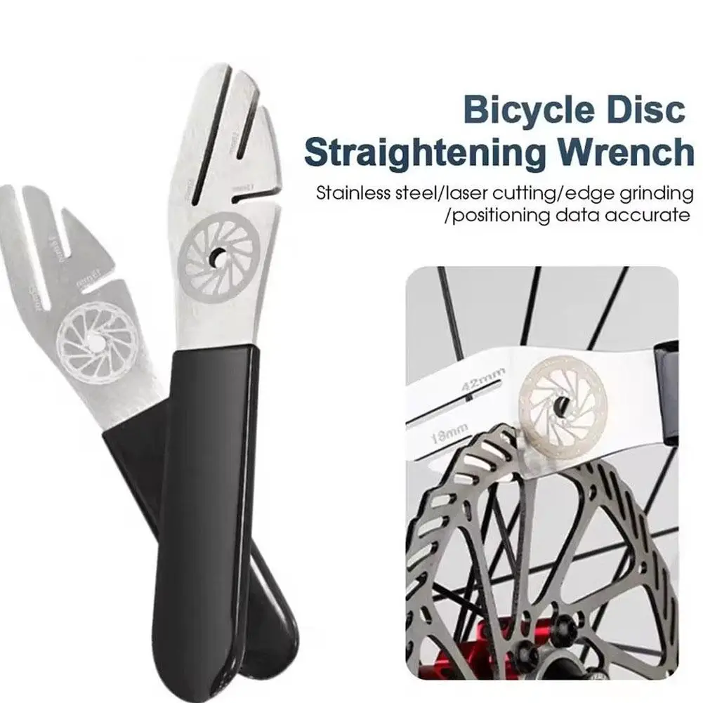 Bicycle Disc Brake Repair Tool Bike Brake Wrench Road Mountain Bicycle Disc Flattening Correction Wrench Stainless Steel Tools